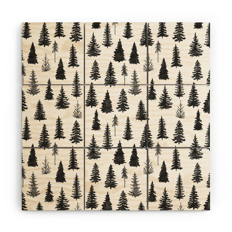 Marta Barragan Camarasa Forest in BW Wood Wall Mural