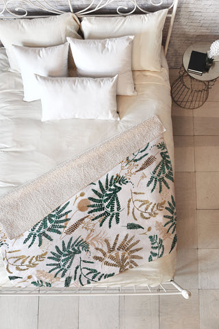 Marta Barragan Camarasa Forest wild meadow Fleece Throw Blanket