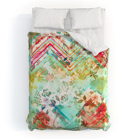 Marta Barragan Camarasa Fractal floral Duvet Cover