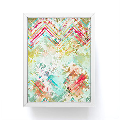 Marta Barragan Camarasa Fractal floral Framed Mini Art Print