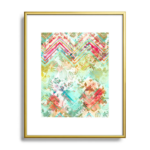 Marta Barragan Camarasa Fractal floral Metal Framed Art Print