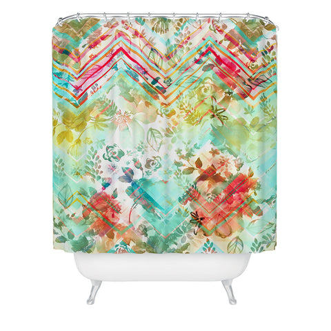 Marta Barragan Camarasa Fractal floral Shower Curtain