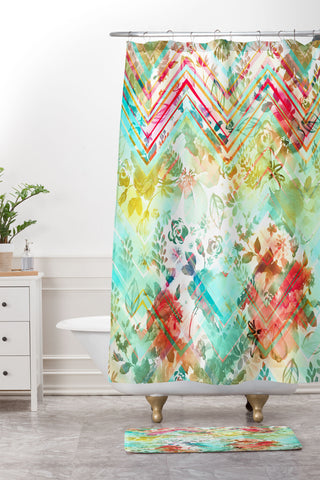 Marta Barragan Camarasa Fractal floral Shower Curtain And Mat