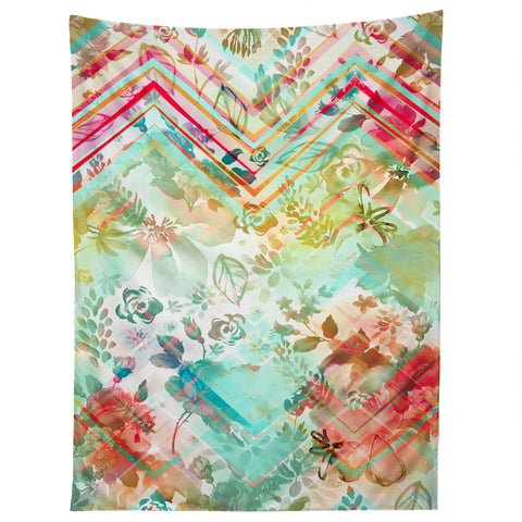 Marta Barragan Camarasa Fractal floral Tapestry