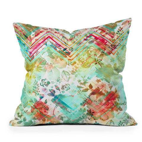 Marta Barragan Camarasa Fractal floral Throw Pillow