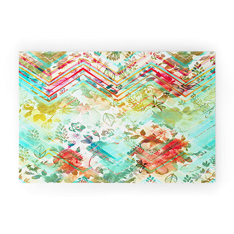 Marta Barragan Camarasa Fractal floral Welcome Mat