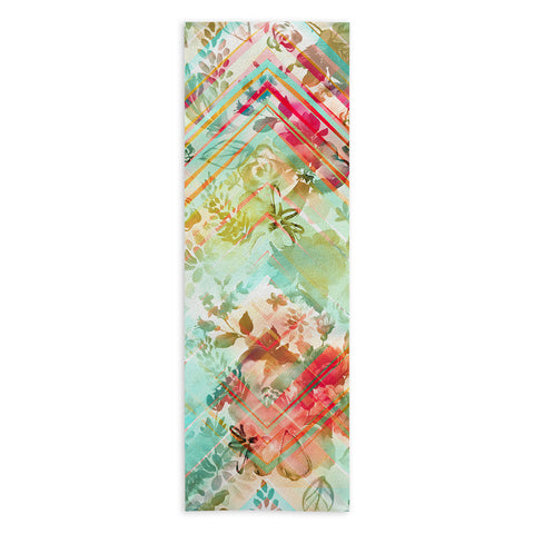 Marta Barragan Camarasa Fractal floral Yoga Towel