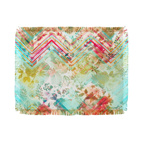 Marta Barragan Camarasa Fractal floral Throw Blanket