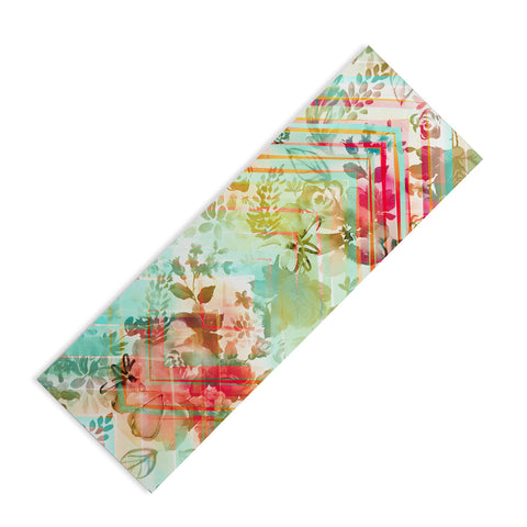Marta Barragan Camarasa Fractal floral Yoga Mat