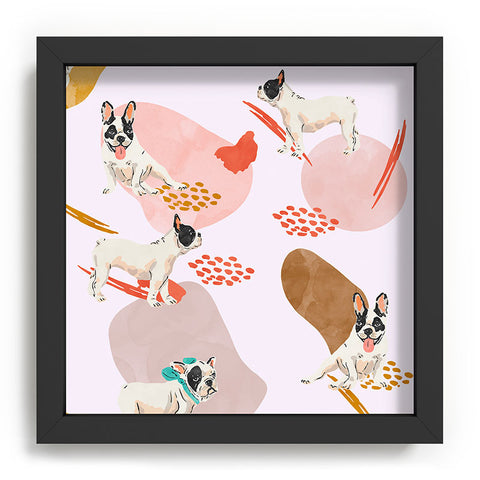 Marta Barragan Camarasa French bulldog pattern Recessed Framing Square