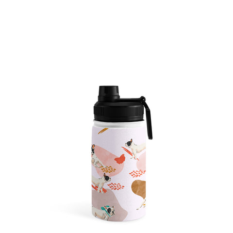 Marta Barragan Camarasa French bulldog pattern Water Bottle