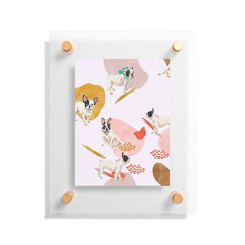 Marta Barragan Camarasa French bulldog pattern Floating Acrylic Print