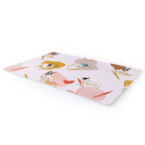 Marta Barragan Camarasa French bulldog pattern Area Rug
