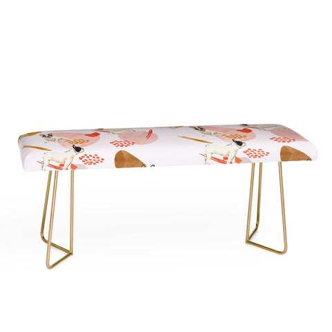 Marta Barragan Camarasa French bulldog pattern Bench