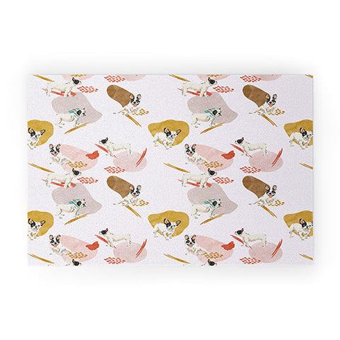 Marta Barragan Camarasa French bulldog pattern Welcome Mat