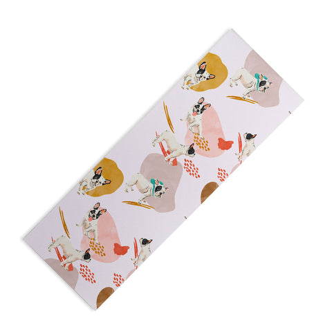 Marta Barragan Camarasa French bulldog pattern Yoga Mat