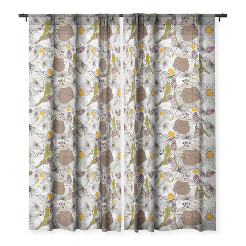 Marta Barragan Camarasa Fruit nature autumn winter Sheer Window Curtain