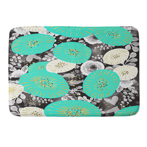 Marta Barragan Camarasa GALAXY OF FLOWERS Memory Foam Bath Mat