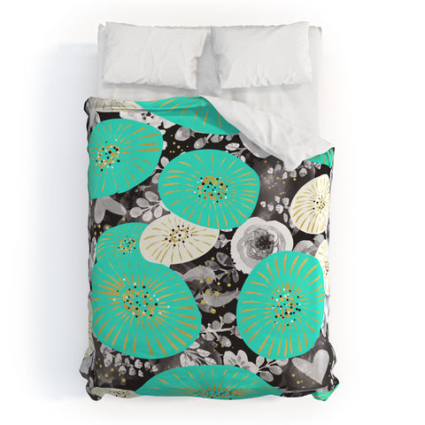 Marta Barragan Camarasa GALAXY OF FLOWERS Duvet Cover