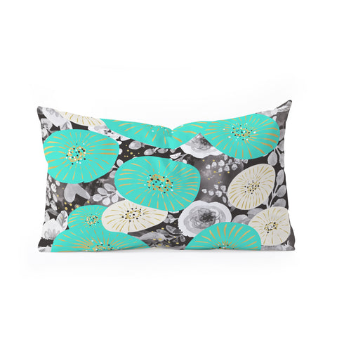Marta Barragan Camarasa GALAXY OF FLOWERS Oblong Throw Pillow