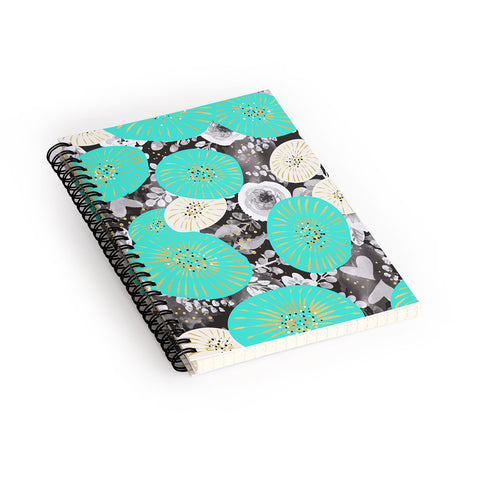 Marta Barragan Camarasa GALAXY OF FLOWERS Spiral Notebook