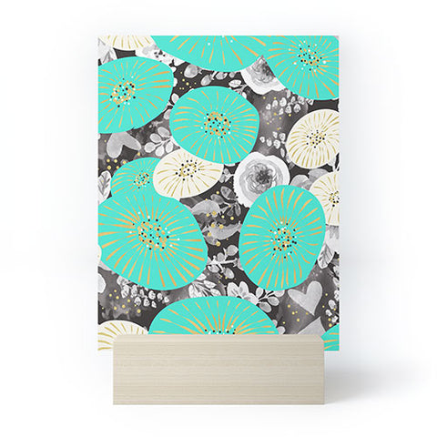 Marta Barragan Camarasa GALAXY OF FLOWERS Mini Art Print