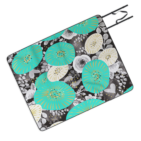Marta Barragan Camarasa GALAXY OF FLOWERS Picnic Blanket