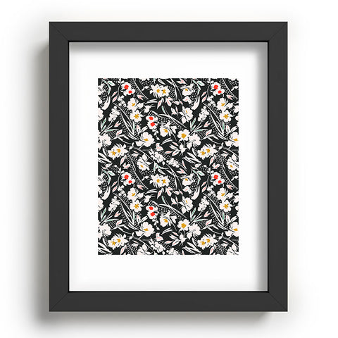 Marta Barragan Camarasa Garden floral brushstrokes Recessed Framing Rectangle