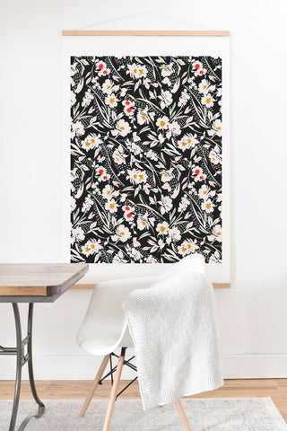 Marta Barragan Camarasa Garden floral brushstrokes Art Print And Hanger