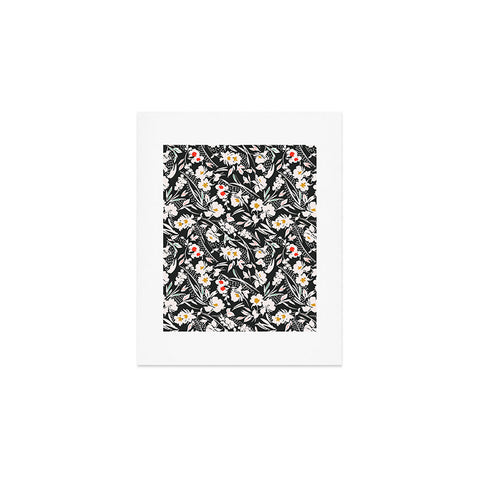 Marta Barragan Camarasa Garden floral brushstrokes Art Print