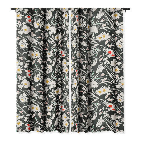 Marta Barragan Camarasa Garden floral brushstrokes Blackout Non Repeat