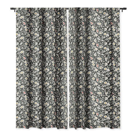 Marta Barragan Camarasa Garden floral brushstrokes Blackout Window Curtain