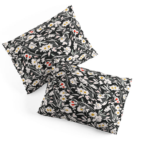 Marta Barragan Camarasa Garden floral brushstrokes Pillow Shams