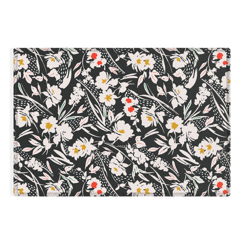 Marta Barragan Camarasa Garden floral brushstrokes Outdoor Rug