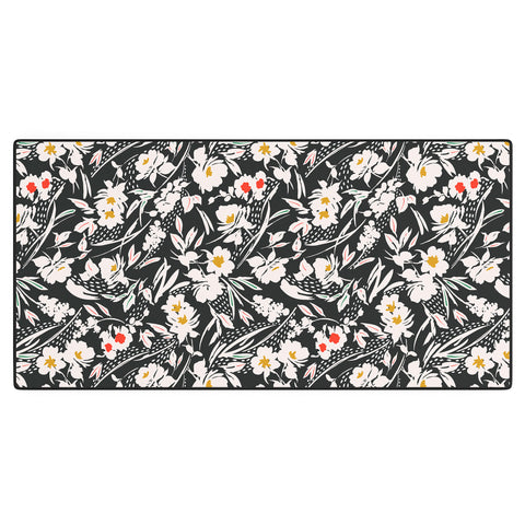 Marta Barragan Camarasa Garden floral brushstrokes Desk Mat