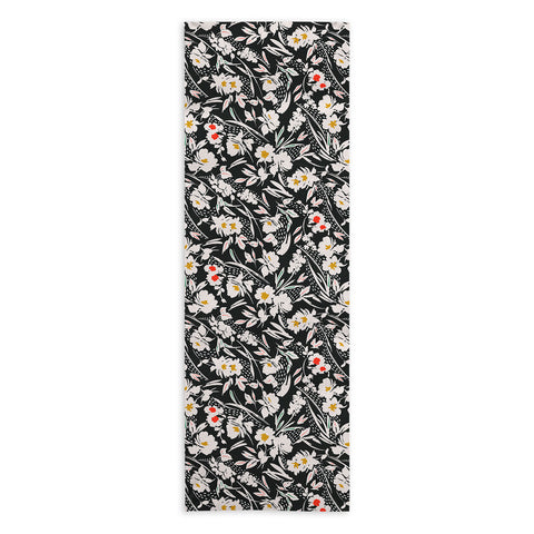 Marta Barragan Camarasa Garden floral brushstrokes Yoga Towel