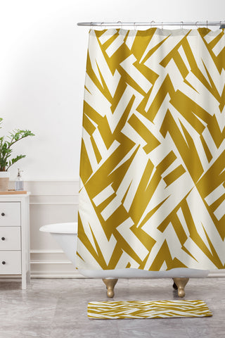 Marta Barragan Camarasa Geometric forms 06 Shower Curtain And Mat