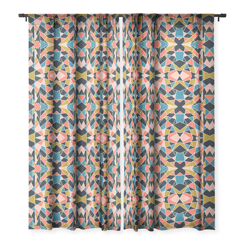 Marta Barragan Camarasa Geometric forms 07 Sheer Window Curtain