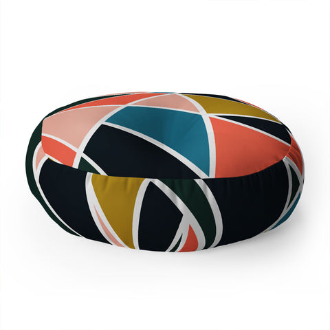 Marta Barragan Camarasa Geometric forms 07 Floor Pillow Round