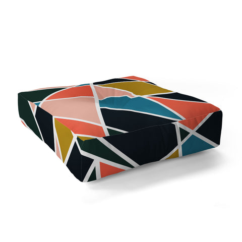 Marta Barragan Camarasa Geometric forms 07 Floor Pillow Square