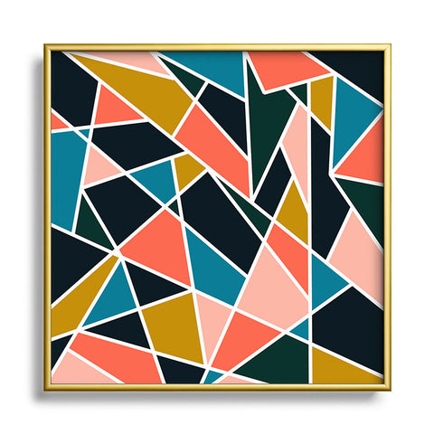 Marta Barragan Camarasa Geometric forms 07 Square Metal Framed Art Print
