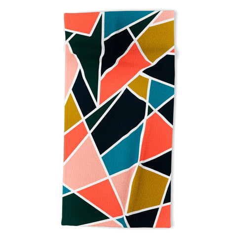 Marta Barragan Camarasa Geometric forms 07 Beach Towel