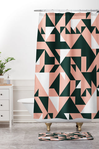 Marta Barragan Camarasa Geometric forms 08 Shower Curtain And Mat