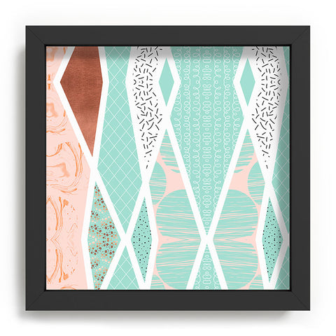 Marta Barragan Camarasa Geometric Mosaic abstract textures Recessed Framing Square