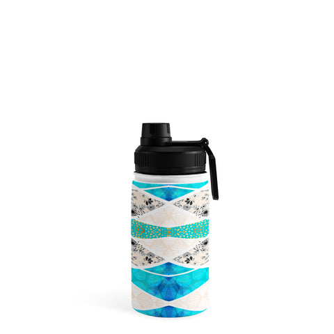 Marta Barragan Camarasa Geometric Mosaic abstract textures 2 Water Bottle