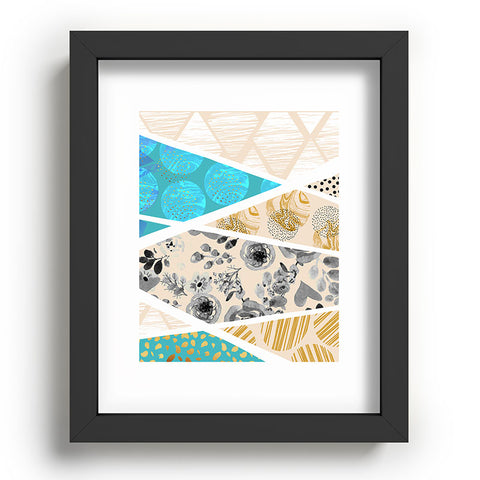 Marta Barragan Camarasa Geometric Mosaic abstract textures 2 Recessed Framing Rectangle