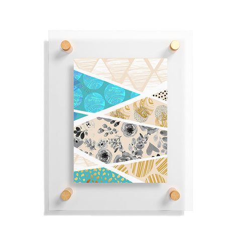 Marta Barragan Camarasa Geometric Mosaic abstract textures 2 Floating Acrylic Print