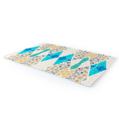 Marta Barragan Camarasa Geometric Mosaic abstract textures 2 Area Rug