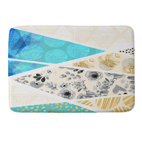 Marta Barragan Camarasa Geometric Mosaic abstract textures 2 Memory Foam Bath Mat
