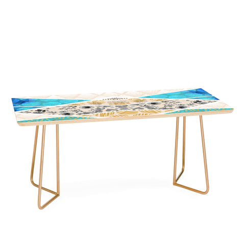 Marta Barragan Camarasa Geometric Mosaic abstract textures 2 Coffee Table